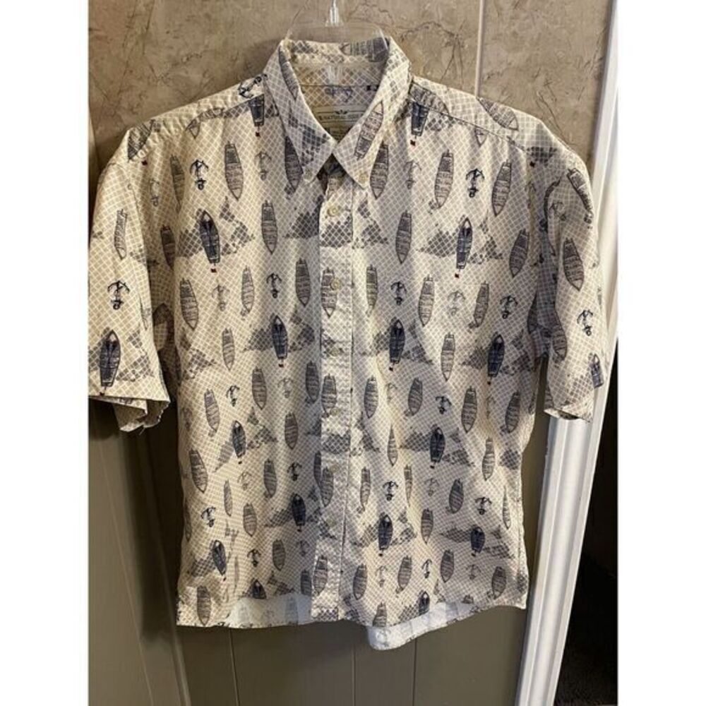 Natural Issue Men's Nautical Shirt Size Large